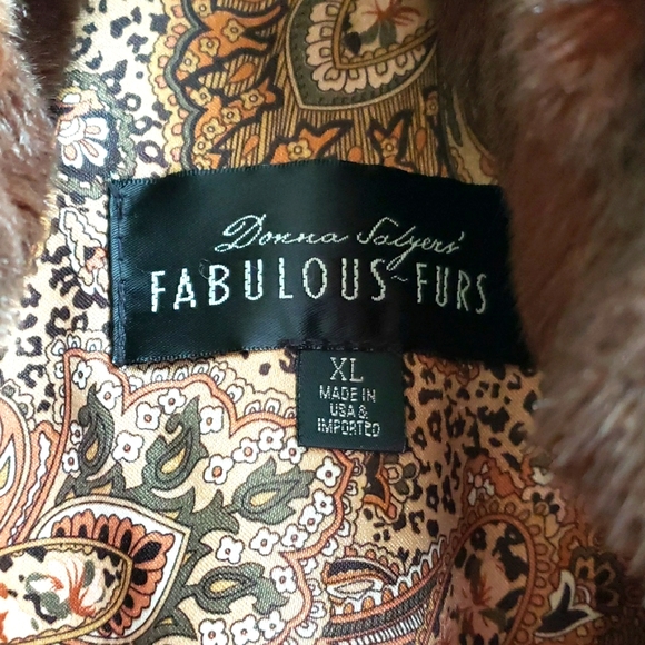 Fabulous Furs Donna Salyers faux mink coat EUC XL - Picture 3 of 10